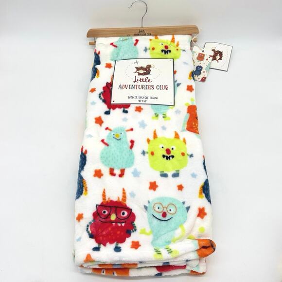 Little Adventurers Club Toddler BAby Snuggle Throw Blanket Monsters NEW - Picture 1 of 4